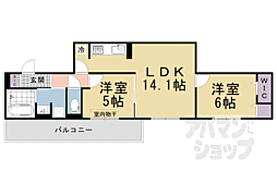 GRAMM奥海印寺 EAST 2LDKの間取図画像