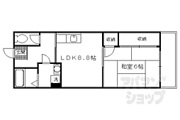 レジデンス菱屋 3階1LDKの間取り