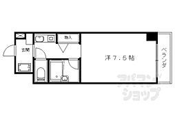 JR東海道・山陽本線 山科駅 徒歩9分の賃貸マンション 2階1Kの間取り