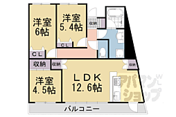 グラン・コート向島 3階3LDKの間取り