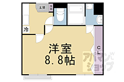 京都地下鉄東西線 山科駅 徒歩5分の賃貸マンション 3階1Kの間取り
