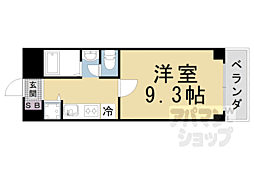 京都地下鉄東西線 小野駅 徒歩3分の賃貸マンション 2階1Kの間取り