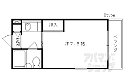 ハイツ・まさき 2階1Kの間取り