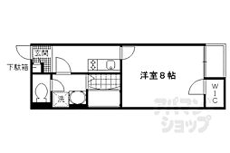 レオネクストクール　ド　イリス 1階1Kの間取り