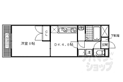 阪急京都本線 西山天王山駅 徒歩13分の賃貸マンション 1階1DKの間取り