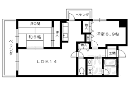 ハートフォードＭ 5階2LDKの間取り