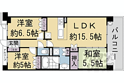 ジオ阪急洛西口ノースレジデンス 3LDKの間取図画像