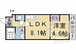 サクシード伏見京橋　2ｎｄ 402 4階1LDKの間取り