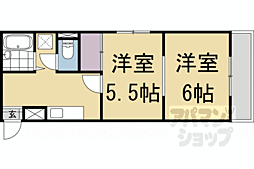 シギハイツ竹田 306 3階2Kの間取り