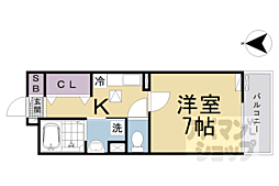 マトカ伏見稲荷 1階1Kの間取り