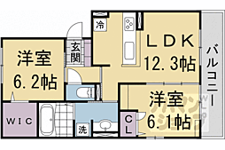 Ｂｅｌｌ　ｓｏａｒ 3階2LDKの間取り