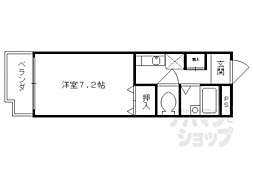 フォレスト醍醐 1Kの間取図画像