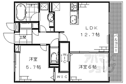 マジェスティサザン1 2LDKの間取図画像