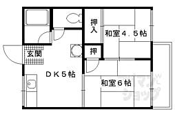 巽ハイツ 2Kの間取図画像