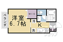 メゾン・ド・パーシモン 1Kの間取図画像