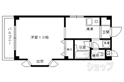 ドミール大久保 1Kの間取図画像