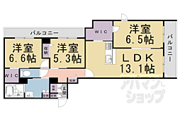 シャーメゾングレイス 3LDKの間取図画像