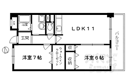 クエストオブインフィニティー 2LDKの間取図画像