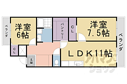 ドルミ高矢 2LDKの間取図画像