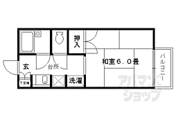 仙光ハイムA棟 1Kの間取図画像