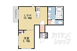 リヴェール久津川 1LDKの間取図画像
