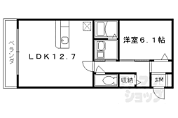ヴィクトワール 1LDKの間取図画像