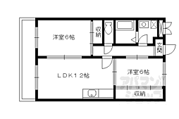 サンライフ桃山 2LDKの間取図画像