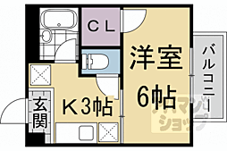 ルネサンスなつか 1Kの間取図画像