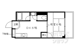 パールハイツイナリ 1DKの間取図画像