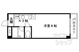 アヴォンリー 1Kの間取図画像