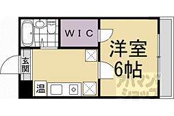 大林マンション 1Kの間取図画像