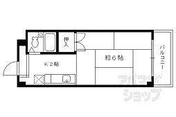 ハイツベルセイム 1Kの間取図画像