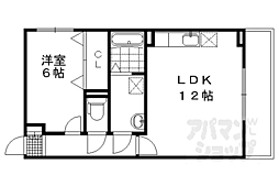 ロゼ・クリスタ2 1LDKの間取図画像