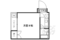 パティオフローラ 1Kの間取図画像