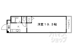 ブラン・ビジュー京町 1Kの間取図画像