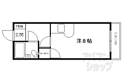 ジョイフル宇治 ワンルームの間取図画像
