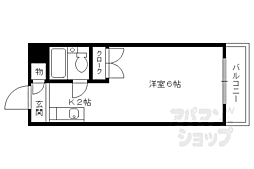 メゾン・ド・パヴィヨン 1Kの間取図画像