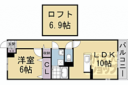ドエル・ボーリウム 1LDKの間取図画像
