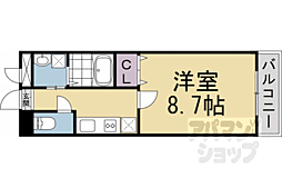 ティファニーハイツ 1Kの間取図画像