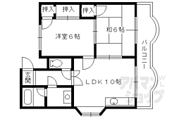リーベンハイム 2LDKの間取図画像