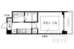 エステムプラザ京都聚楽第雅邸 1Kの間取図画像
