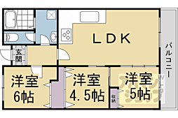 ハイム伏見A棟 3LDKの間取図画像