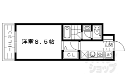 グロリアス深草 1Kの間取図画像