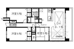 パデシオン京都大久保ザ・グランドレジデンス 3LDKの間取図画像
