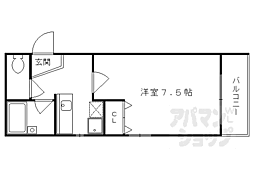 パレット 1Kの間取図画像