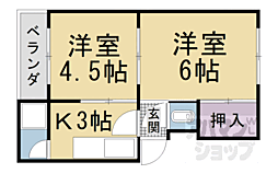 寿マンション 2Kの間取図画像