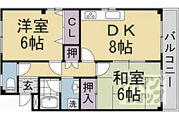 ブランネイジュ 2DKの間取図画像