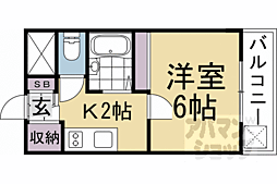 ネオレジデンス 1Kの間取図画像