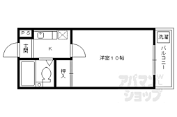 ディアコート 1Kの間取図画像