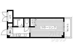 ルナソーレ淀 1Kの間取図画像